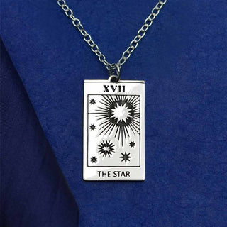 Nina Designs Sterling Silver The Star Tarot Card Necklace
