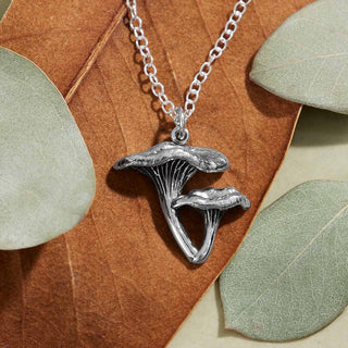 Nina Designs Sterling Silver Chanterelle Mushroom Necklace