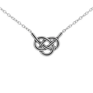 Double Coin Knot Festoon Necklace