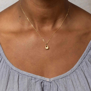 Bronze Nugget Necklace on model