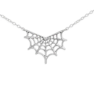 Sterling Silver Spiderweb Festoon Necklace