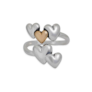 Five Hearts Adjustable Ring