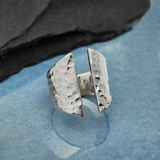 Nina Designs Sterling Silver Adjustable Hammered Shield Ring