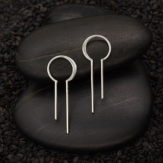 Nina Designs Sterling Silver Bulb Shaped Wire Earrings