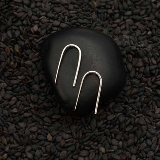 Silver Arc Earrings