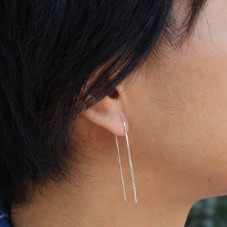 Silver Arc Earrings