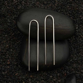 Silver Arc Earrings