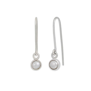 Arch Earrings with Pearl Drop on white background
