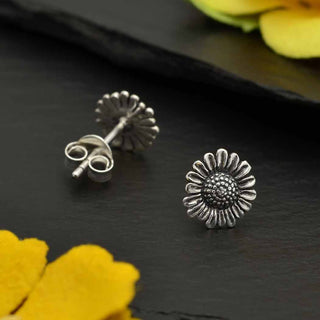Nina Designs Sterling Silver Small Daisy Post Earrings