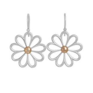 Openwork Daisy Dangle Earrings