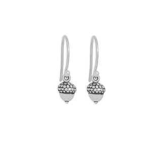 Sterling Silver Acorn Dangle Earrings on white background