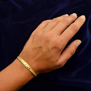 Bronze Moon Phase Bracelet on Wrist