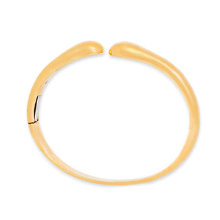 Bronze Teardrop Cuff Bracelet on white background