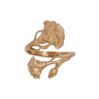 Bronze Carnation Ring on white background