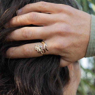 February Birth Flower Ring - Iris