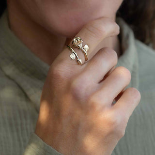 June Birth Flower Ring - Rose