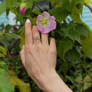 Adjustable Laurel Wreath Ring