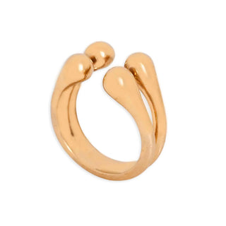 Bronze 4 Dots Adjustable Ring