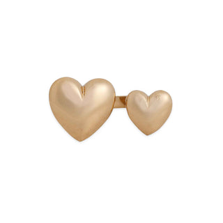 Large Hearts Adjustable Ring