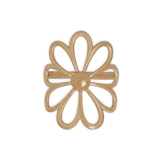 Bronze Openwork Daisy Ring on white background