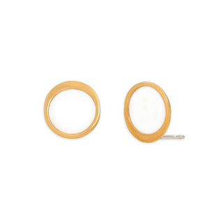 Open Circle Stud Earrings
