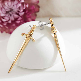 Nina Designs Bronze Long Sword Earrings