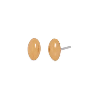 Bronze Small Oval Post Earrings