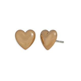 Puffy Heart Stud Earrings