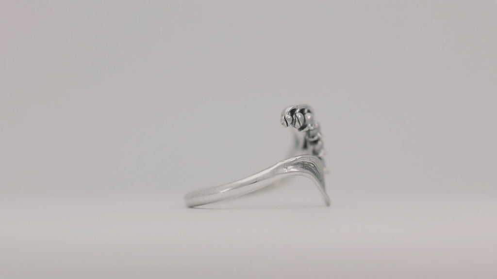 Silver Lily of the Valley Ring