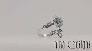 Silver Daisy Ring