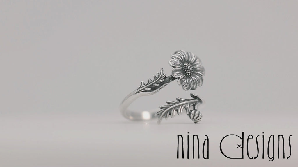 Silver Daisy Ring