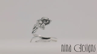 Silver Iris Ring